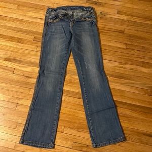 Cowgirl Tuff don’t fence me in Jeans 26/33